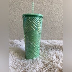 💚NWT💎Starbucks Summer 2024 Iridescent Mint Jade Green Jewel Venti Tumbler